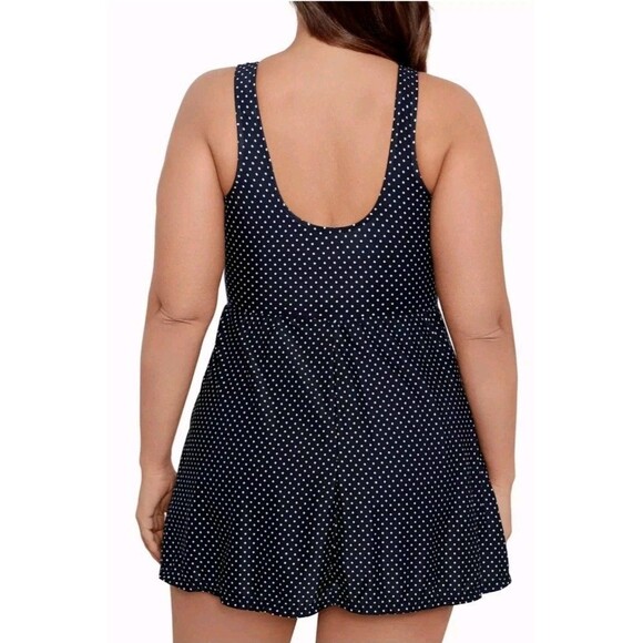 Miraclesuit Pin Point Marais One Piece Swimsuit Size 18 - Picture 4 of 12